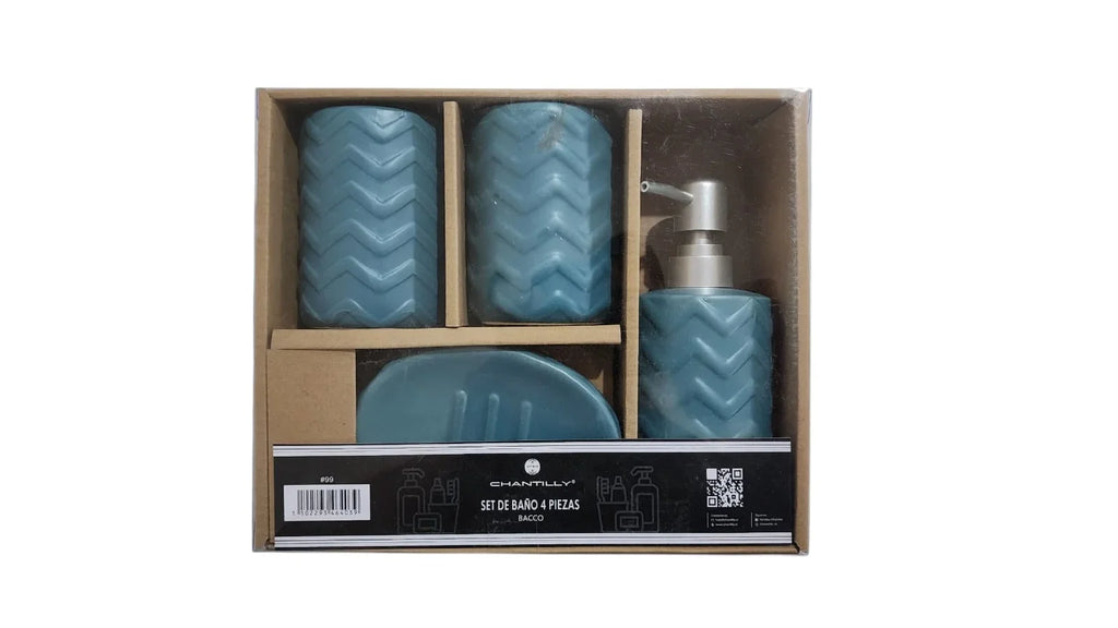 Set de Baño Chantilly 4 Piezas – Modelo Bacco
