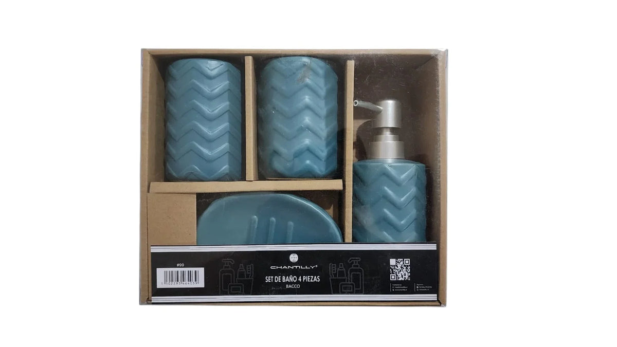 Set de Baño Chantilly 4 Piezas – Modelo Bacco