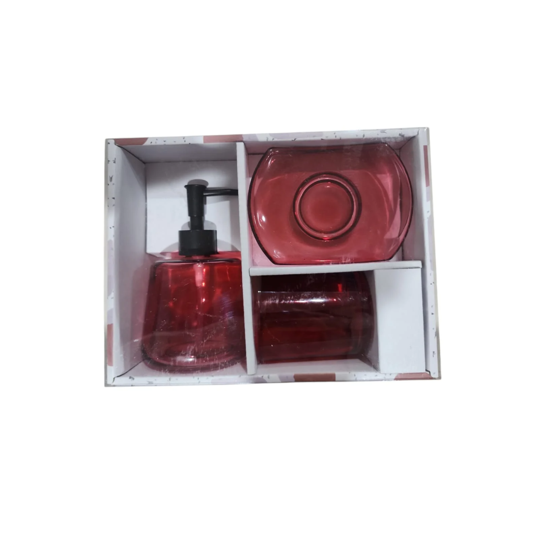 Set de Baño Chantilly 3 Piezas Color rojo