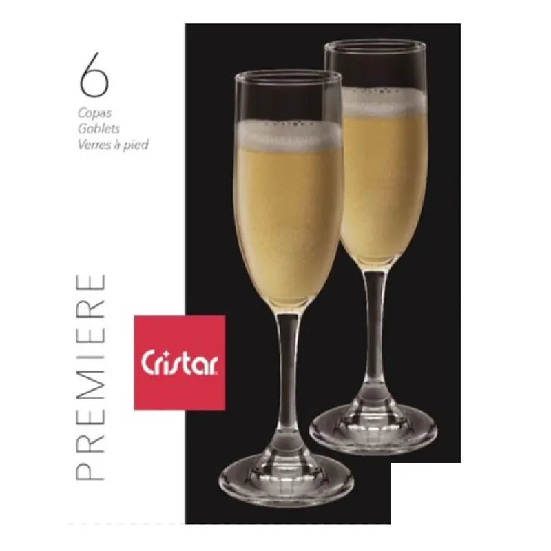 Set 6 Copas Premiere Champagne 183cc