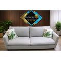 Sillón 2 Cuerpos Tapizado Beige Claro – Diseño Moderno Tamaño Mediano