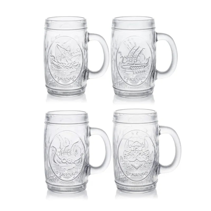 Set 4 Vasos Cerveceros Vikings 480cc