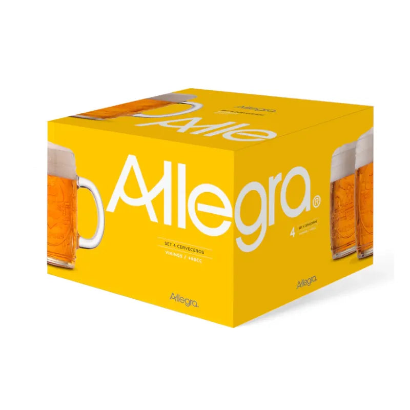 Set 4 Vasos Cerveceros Vikings 480cc