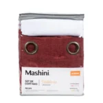 Set Cortinas Jacquard Argolla Valdivia - Mashini 8 Piezas - Imagen 10