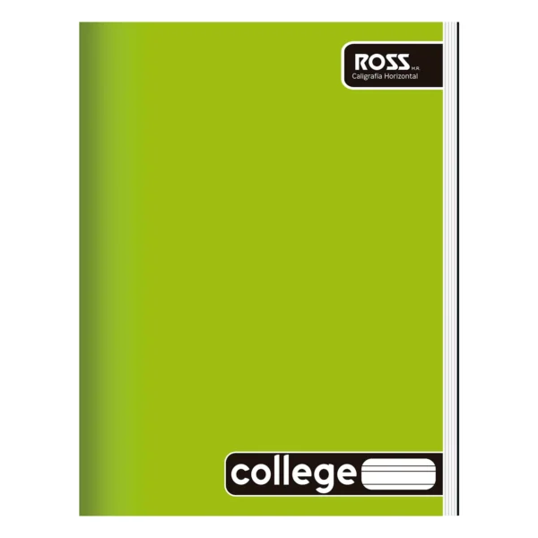 Cuaderno Ross College Liso - Caligrafía Horizontal - 80 Hojas - Pack x 10