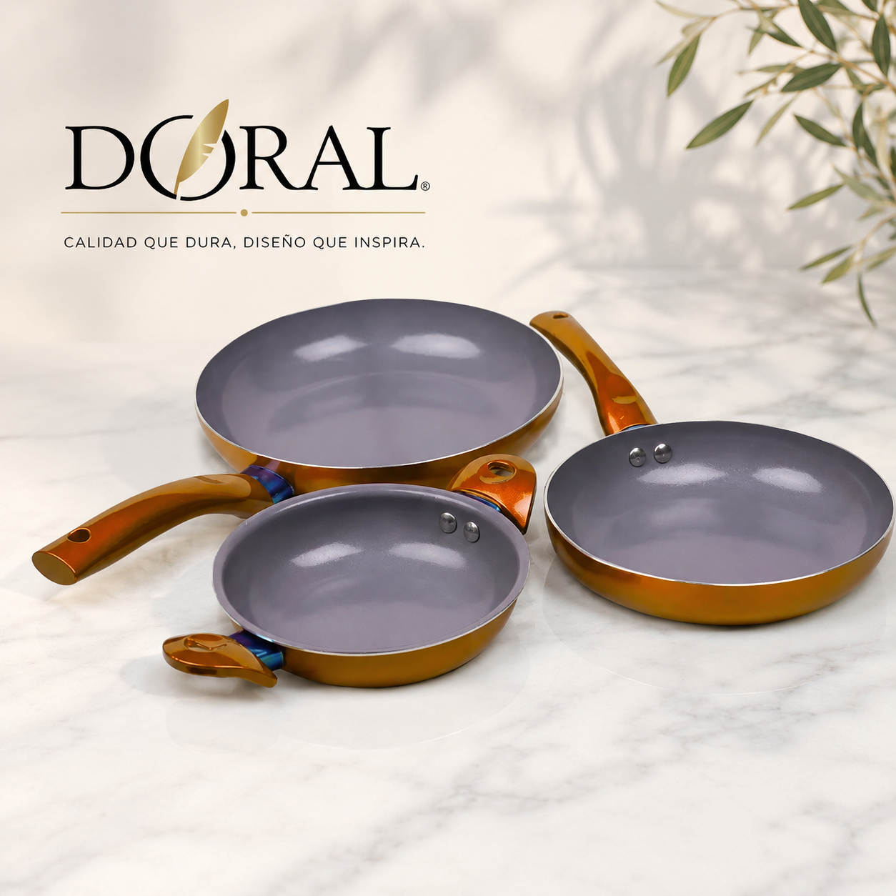 sarten doral Set de Sartenes Doral Tri Pack Palermo - Imagen 1
