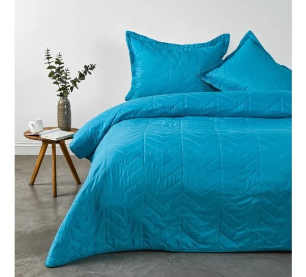 Quilt American Family Bicolor Turquesa Gris