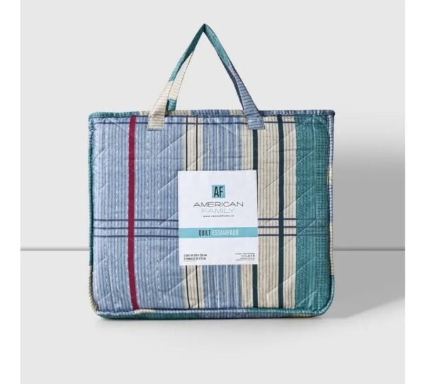 Quilt American Family Jade estampado - Imagen 2