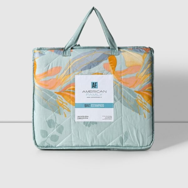 Quilt American Family Aquamarine Estampado - Imagen 2