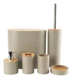 Set de Baño Bambú Anaís color beige