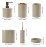 Set de Baño Bambú Anaís color beige - Imagen 2