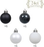Set 24 Esferas De Navidad Pequeñas Valery Madelyn Negro - Imagen 2
