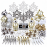 Set 70 Adornos Navideños Dorados Set de Esferas