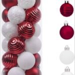 Set 24 Esferas De Navidad Pequeñas Valery Madelyn Rojo Adornos navideños