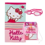 Set Toalla, Lentes de Agua y Bolso Hello Kitty Raya