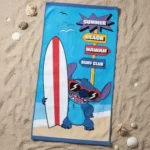 Toalla de Playa Stitch Surf Club 68x137 cm