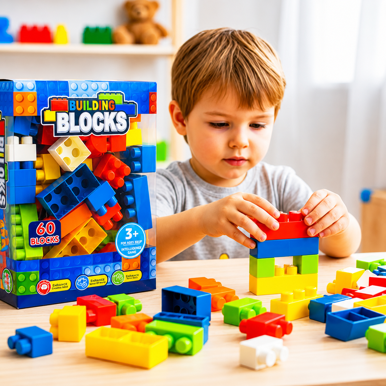 BLOCK 2 Building Blocks – Set de 150 Bloques de Construcción (3+) - Imagen 1