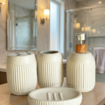 Set de Baño Chantilly Bacco 4 Piezas | Diseño Moderno