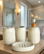 Set de Baño Chantilly Bacco 4 Piezas | Diseño Moderno