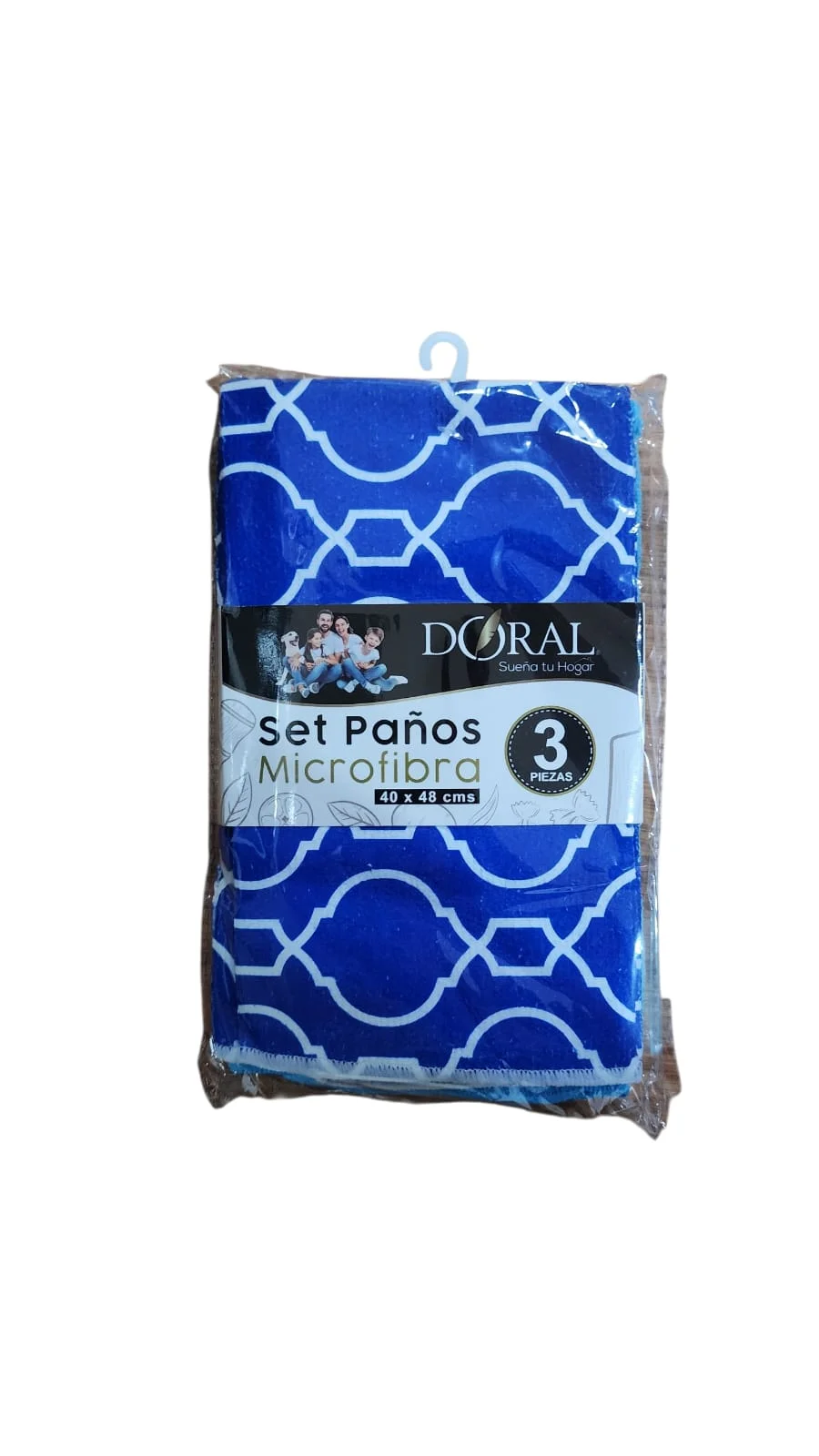 set paños azul1 Set de Paños de Microfibra Doral 3 Piezas – 40 x 48 cm - Imagen 1