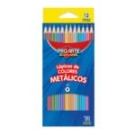 Lápices de Colores Metálicos Proarte Color – 12 Unidades 3 mm