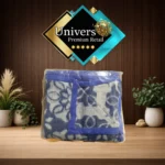 Frazada Térmica Campolindo Doral 2.5 Plazas Jacquard Doble Faz Azul Floral - Imagen 2