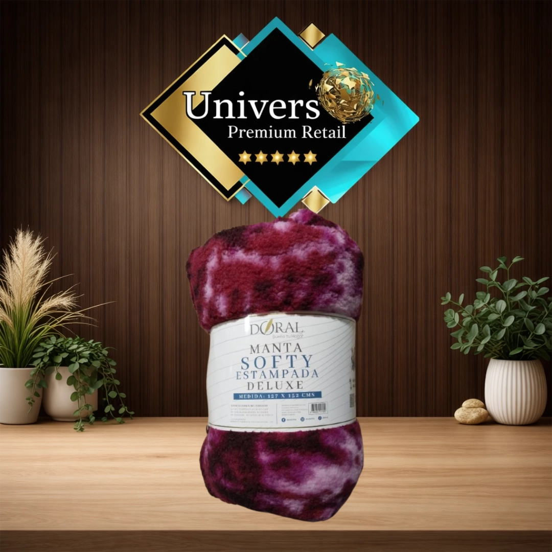 Manta_doral_softy_morado MANTA SOFTY DORAL COLOR BURDEO - Imagen 1