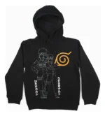 Poleron Gorro Niño Lineal Negro Naruto®