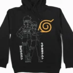 Poleron Gorro Niño Lineal Negro Naruto® - Imagen 2