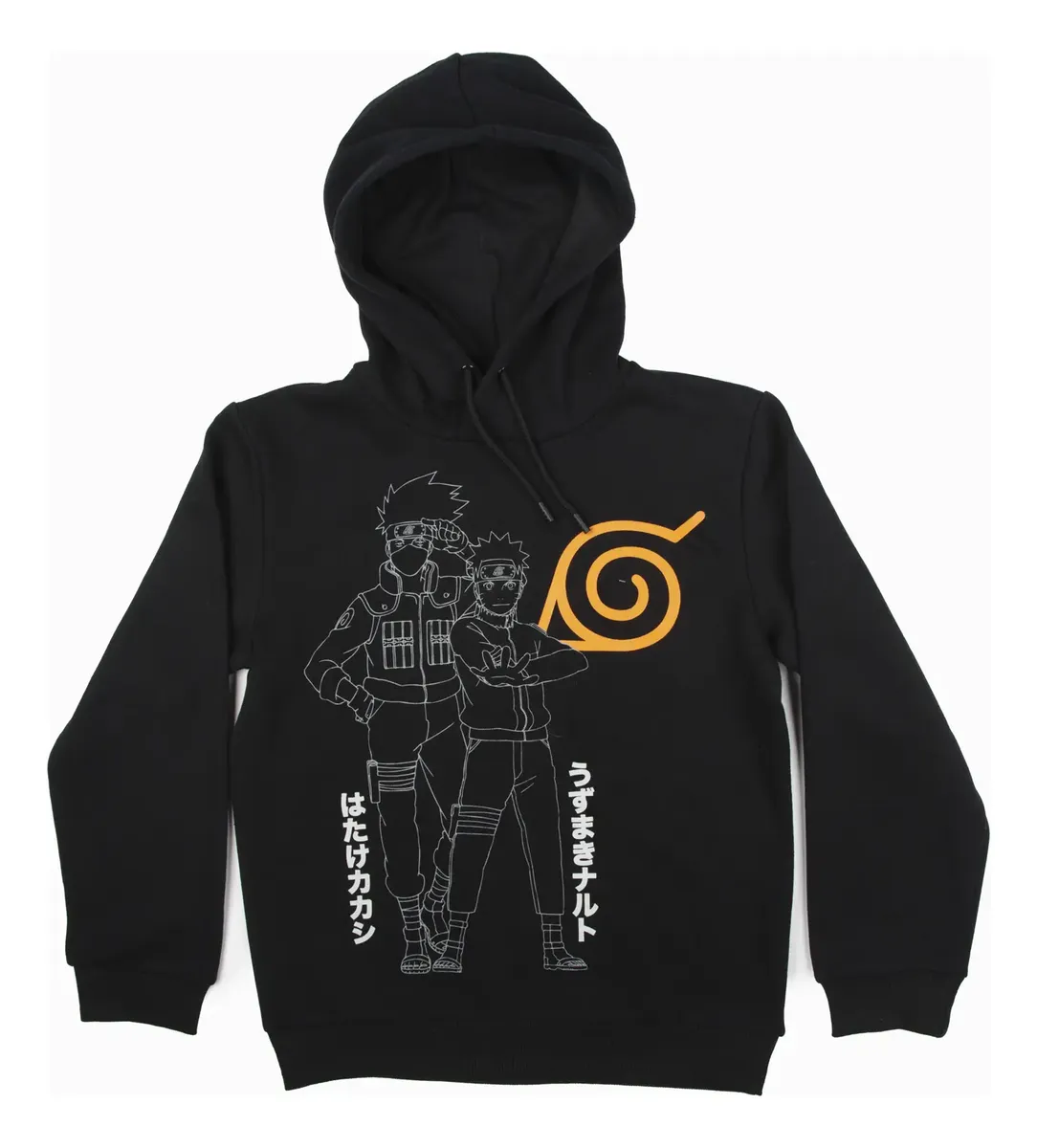 poleron naruto lineal Poleron Gorro Niño Lineal Negro Naruto® - Imagen 1