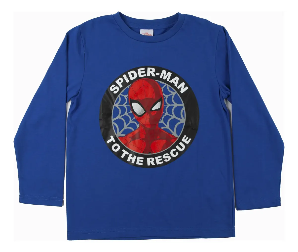 Polera Spiderman azul Polera Manga Larga Niño Rescue Spiderman Azul Marvel® - Imagen 1