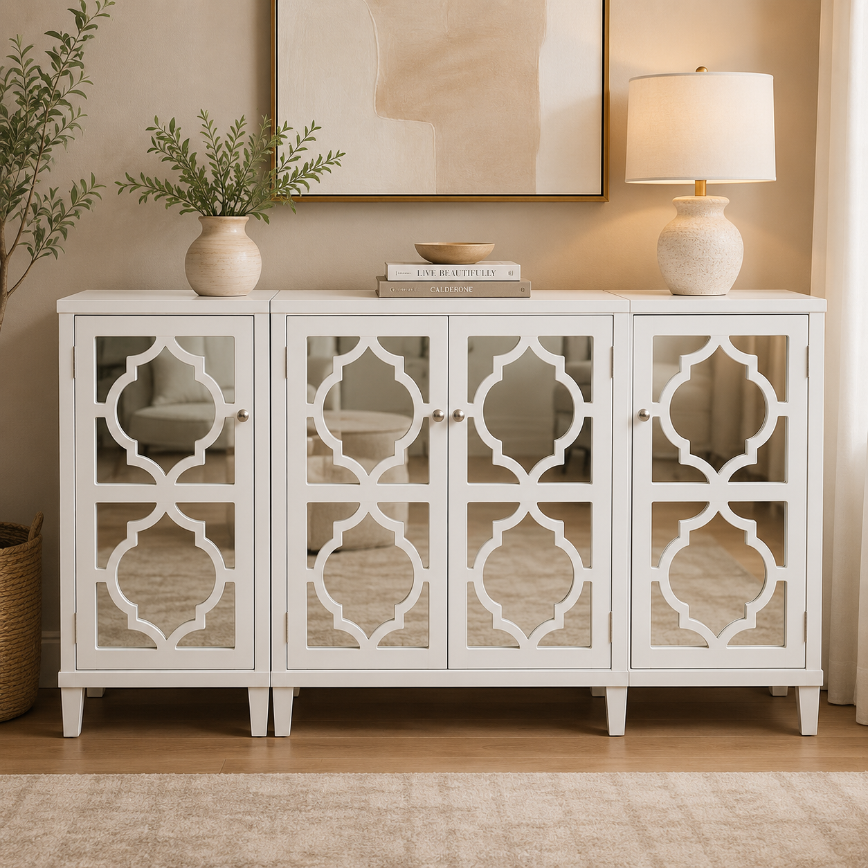 armario reflections Armario Reflections Espejado de Madera Blanco - Stylewell - Imagen 1