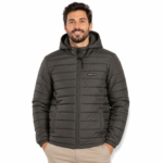Parka Hombre Acolchada con Capucha Café Oscuro - Gangster®