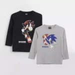 Bipack Polera Manga Larga Niño Shadow & Sonic®