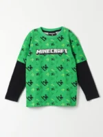 POLERA MANGA LARGA ALGODÓN NIÑO MINECRAFT®
