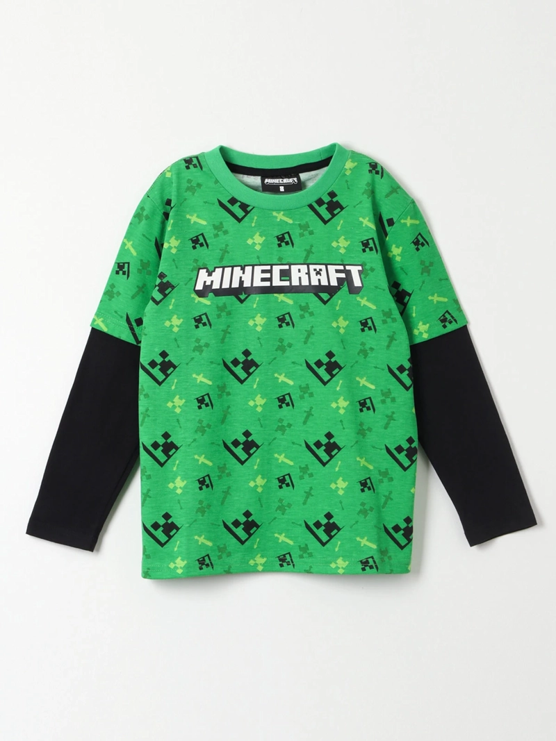 polera minecraft POLERA MANGA LARGA ALGODÓN NIÑO MINECRAFT® - Imagen 1