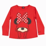 POLERA MANGA LARGA NIÑA MINNIE ROJO DISNEY®