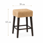 Taburete Fairgate sin Respaldo Patas de Madera Color Nogal - Stylewell - Imagen 2