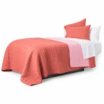 Quilt Toledo 2 plazas Diseño Moderno Terra Rosado - Mashini®