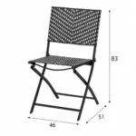 Silla de Comedor Plegable de Mimbre para Exterior - StyleWell - Imagen 2