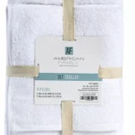 Set de 4 Toallas Blanco Algodón - American Family®