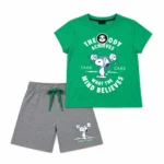 Pijama Corto Algodón Verde Niño- Snoopy®
