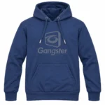 Poleron Fleece Jacket Algodón Azul con gorro- Gangster® - Imagen 2